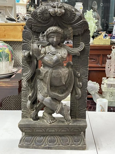 A Wood Indian Statue