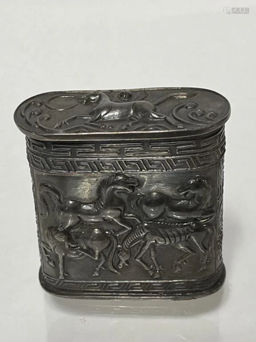 A Qing Dynasty Silver Box