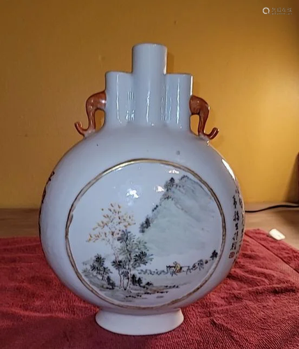 Republic Period Qian Jiangcai Porcelain Vase