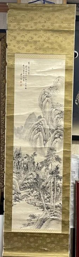 A Chinese Watercolor Painting Scroll