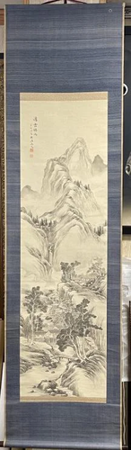 A Chinese Watercolor Painting Scroll