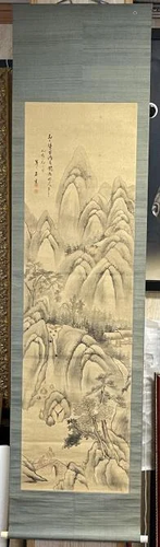 A Chinese Watercolor Painting Scroll