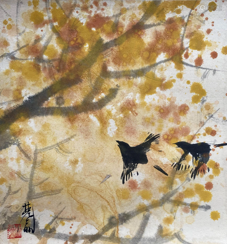 A Chinese Painting By Lin Fengmian