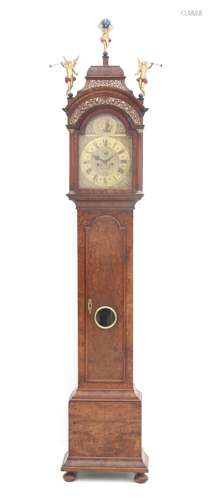 A Dutch walnut longcase clock, signed Gerrit Storm, Amsterda...