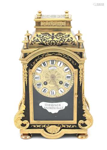 A French boulle clock with eight day time-piece, H. Riondet,...