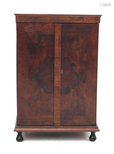 An oak two door cabinet with oyster veneer, Netherlands, ear...