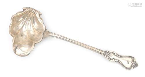 A silver punch spoon with stylized shell-motif, C. Holm, Cop...