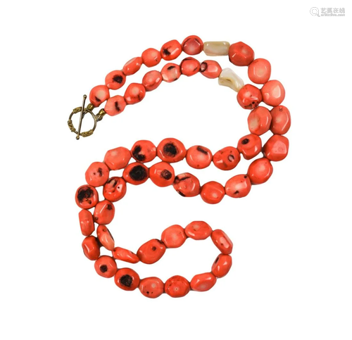 CORAL BEADS NECKLACE