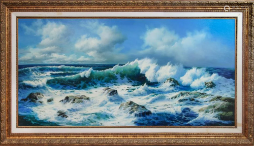 JUDY DY'ANS OIL ON CANVAS PAINTING:SUNLIT COAST