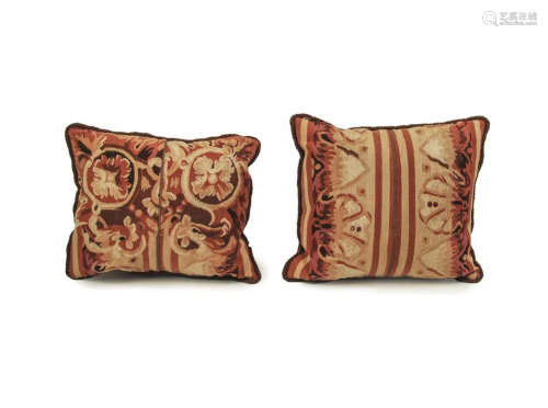 TRIO VINTAGE AND ANTIQUE FRENCH PILLOWS