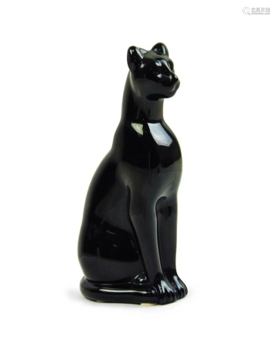 BACCARAT BLACK CRYSTAL FIGURINE CAT