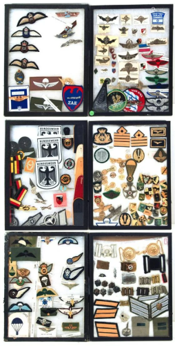 GROUP OF MILITARY WORLD BADGES AND PATCHES