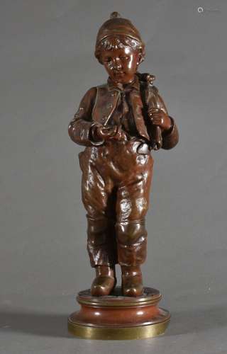 Nicolas LECORNET (actif vers 1880) Le petit ramoneur Bronze ...