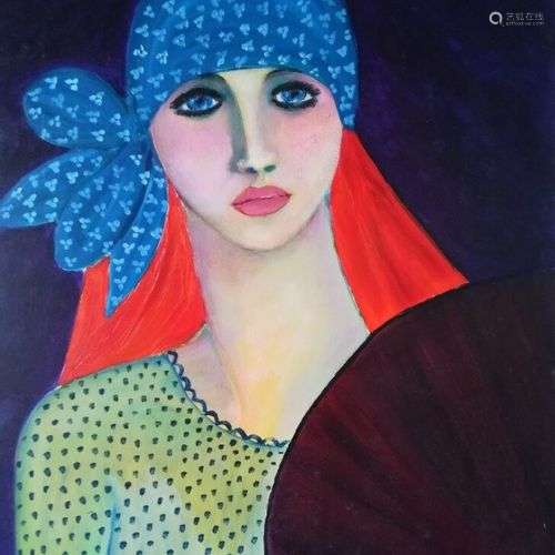 Aleksandra MIARCZYNSKI (1923-2015) Natalia Huile sur toile, ...