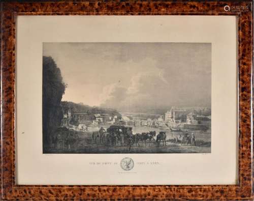 Gravure Vue du pont de Serin à Lyon H. 28 cm - L. 45 cm Nous...