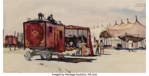 Millard Sheets (American, 1907-1989) Circus Wago