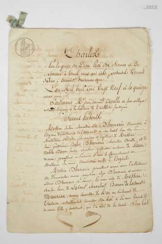 [HEMERIC-FORNIER / CONTRAT de MARIAGE]. Contrat de mariage, ...