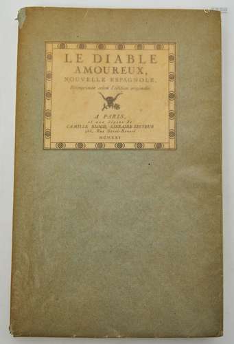 [CAZOTTE]. Le Diable amoureux, nouvelle espagnole. A Paris, ...