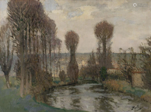 PIERRE MONTEZIN, PAPPELN AM TEICH