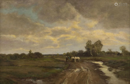 KARL HEFFNER, WEITE LANDSCHAFT NACH DEM REGEN