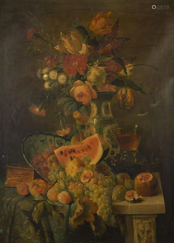 PIETRO TORETTI, FRueCHTE- UND BLUMENSTILLLEBEN