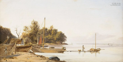 ANDERS CHRISTIAN LUNDE, SOMMERLICHES FISCHERDORF