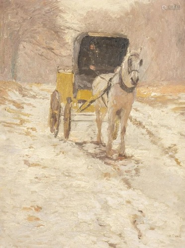 ERNST PAUL, PFERDEKUTSCHE IM SCHNEE