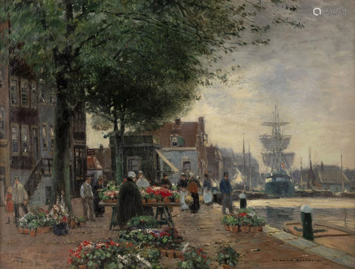 HEINRICH HERMANNS, BLUMENMARKT AM KANAL