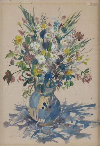 WILLI DEUTZMANN, BLUMENSTILLLEBEN IN EINER VASE