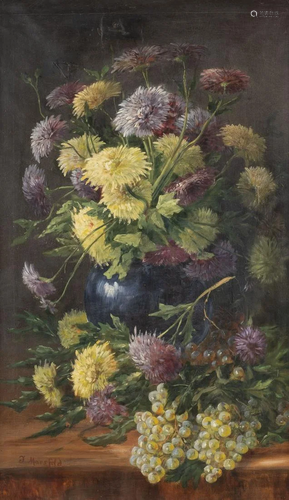 JULIANA MARSFELD, STILLLEBEN MIT CHRYSANTHEMEN