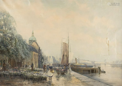 HANS HERRMANN, BLUMENMARKT AM KANAL