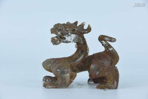 Han glazed auspicious beast