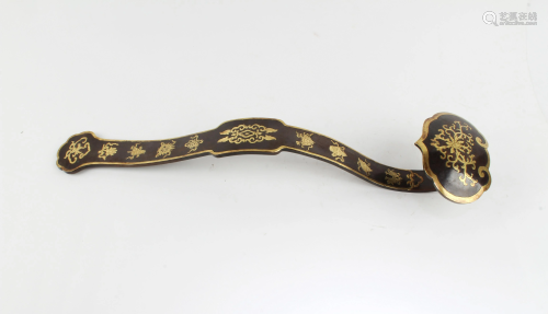 A Gilt Bronze Ruyi Scepter
