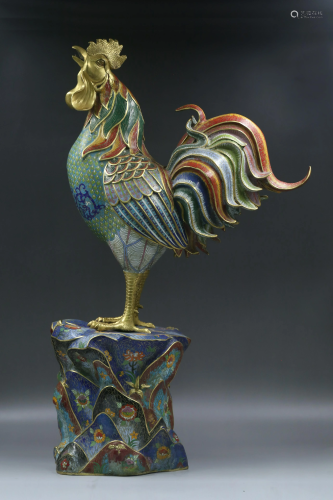 A Cloisonne Rooster Figurine