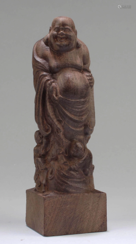 Chinese Wooden Carved Buddha Statue