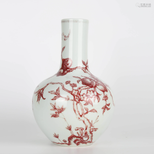 AN IRON-RED GLAZE vase