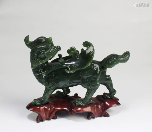 Chinese Antique Jade Carved Ornament