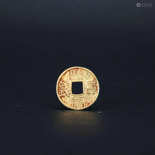 A CHINESE GOLD COIN