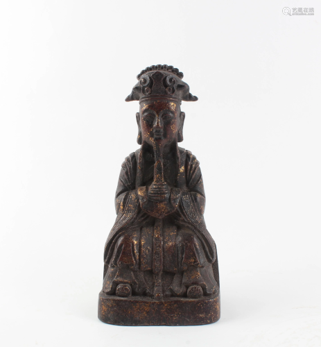 A Gilt Bronze Seated Bodhisattva Statue