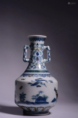 Qing Dynasty - 'Qianlong Period Made Mark' Doucai Vase