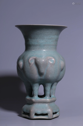 Song Dynasty - Ru Ware Sheep Shaped Handled Zun