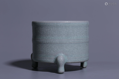 Song Dynasty - Ru Ware Three-Legged Incense Burner