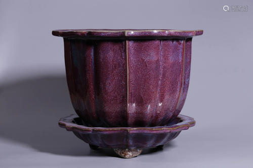 Yuen Dynasty - Jun Ware Flower Pot Set