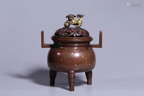 Qing Dynasty - 'Kangxi Period Made Mark' Gilt Bronze