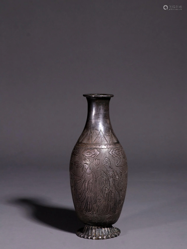 Ming Dynasty - Silver 'Buddha Vase