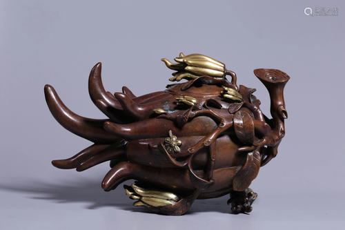 Qing Dynasty - 'Qianlong Years Made' Gilt Bronze