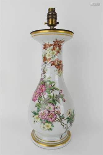 A Japanese Meiji period porcelain vase of baluster shape, wi...