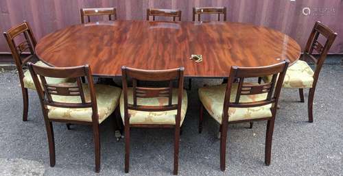 A late 19th/early 20th century Regency design mahogany dinin...