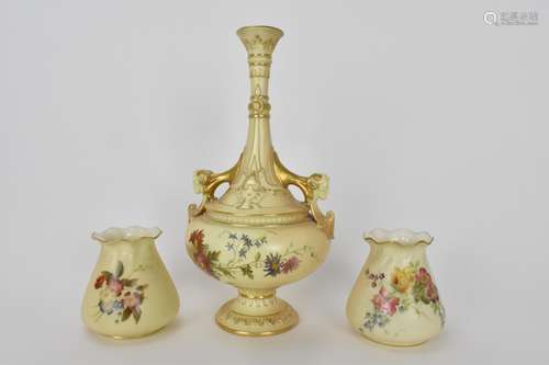 Royal Worcester blush ivory ceramics to include a tell necke...