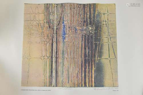 After Krishna Reddy - 'Reflections' a lithograph inscribed N...